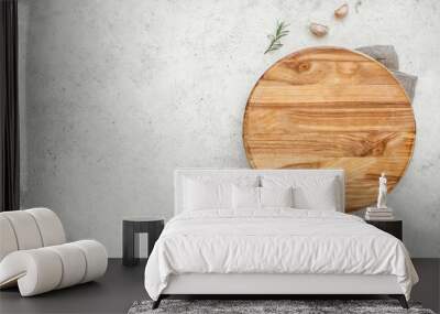 Empty wooden board. Wall mural