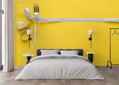 Fork and Measuring Tape Wall mural