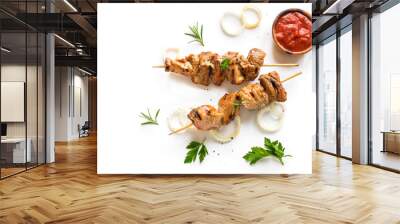 Grilled skewers Wall mural