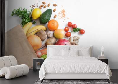 Healthy food background Wall mural