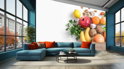 Healthy food background Wall mural