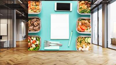 Healthy food plan Wall mural