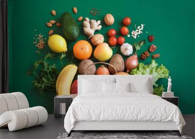 Healthy food selection Wall mural