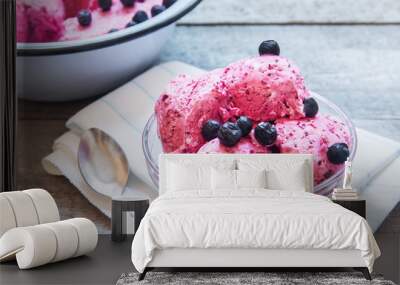 Homemade berry ice cream Wall mural