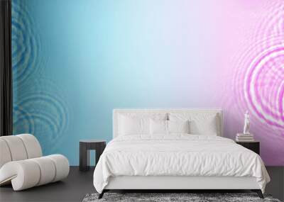 Neon water surface with drops Wall mural