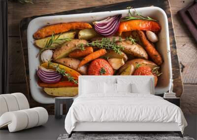 Oven roasted vegetables Wall mural