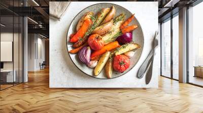 Oven roasted vegetables Wall mural