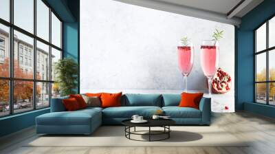 Pomegranate Mimosa Cocktail Wall mural