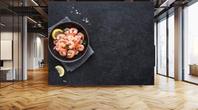 Shrimps, Prawns in bowl Wall mural