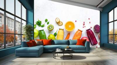 Smoothies and ingredients Wall mural