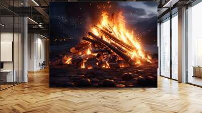 Walpurgis Night Bonfire Wall mural