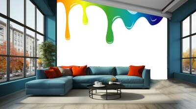 Paint colorful color dripping, Color Droping Background vector illustration Wall mural