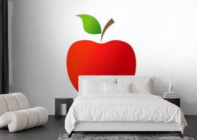 Ripe, juicy, red apple icons. Wall mural