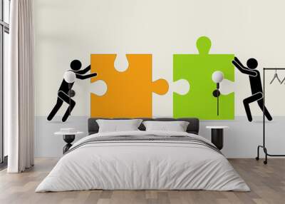 Teamwork concept. Vector EPS10 Wall mural