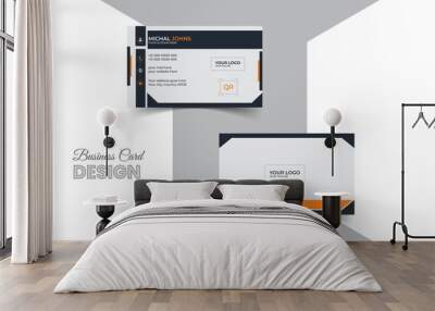 Modern clean professional business card design, visiting card layout Wall mural