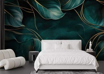 Close-up of leaf painting Wall mural