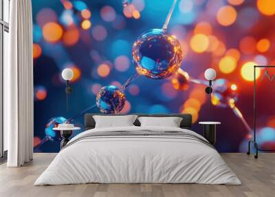 Close-up of spheres with lights Wall mural