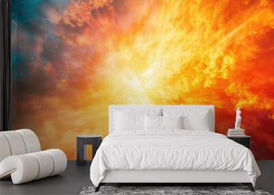 Orange Blue Sky Wall mural