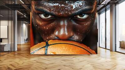 Person holding basketball Wall mural