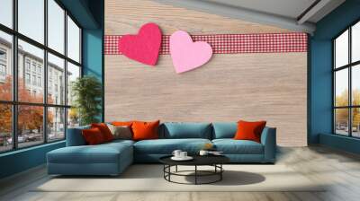 2 herzen zum valentinstag Wall mural