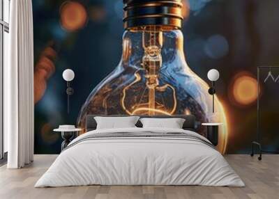 Spiral Light Bulb, Wall mural