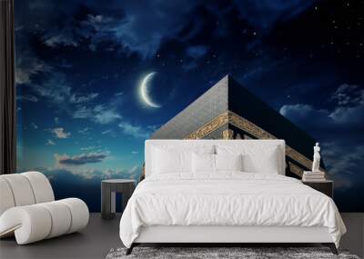 Kaaba, Moon, Ramadan Wall mural