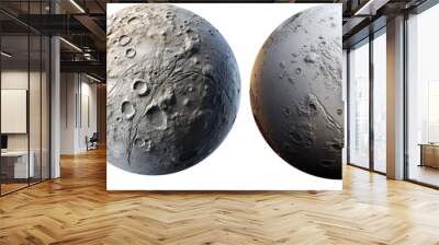 Moon realistic view and texture 3d render Wall mural