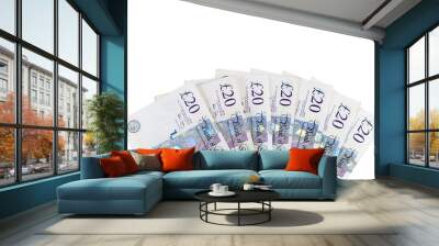 Banknotes of 20 english pounds Wall mural