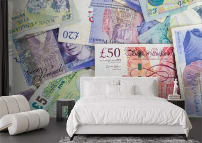 British pounds banknotes background Wall mural