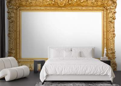 Rectangle decorative golden picture frame Wall mural