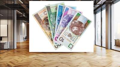 Set of polish banknotes Wall mural