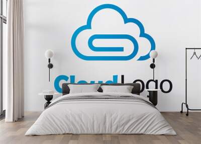 clip cloud Wall mural