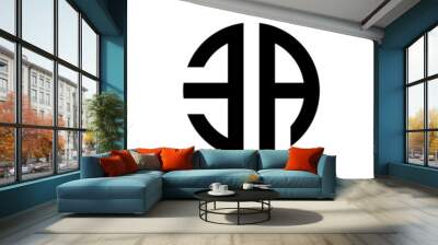 Initial EA logo design, Logo Design EA with Creative Modern Trendy Typography and monogram logo. Wall mural