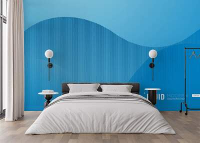 Blue waves background vector. Fluid gradient shapes composition. Futuristic design concept. Trendy. Wall mural