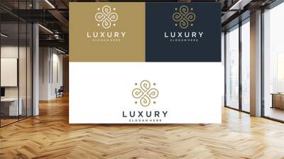 Beauty and luxury logo illustration. Beauty, fashion, salon, spa, Premium Vector Wall mural