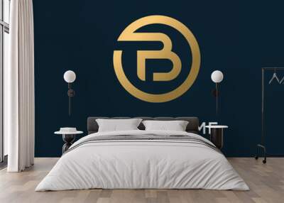 Creative letter logo with initial B for company or person, unique modern concept premium vector part 12 Wall mural