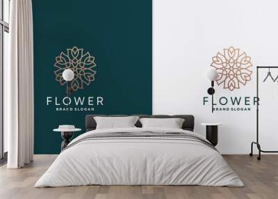 Flower logo template for woman, beauty, spa, wellness company Premium Vector part 2 Wall mural