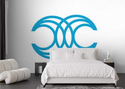 Letter C design element icon with modern infinity concept idea Wall mural