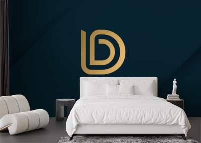 Monogram D logo with creative unique concept for business, company or person part 3 Wall mural