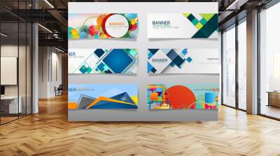 collection horizontal business banner set templates. clean modern geometric abstract background layo Wall mural