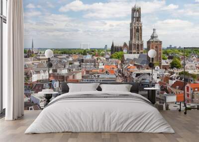 Utrecht aerial view, Netherlands Wall mural