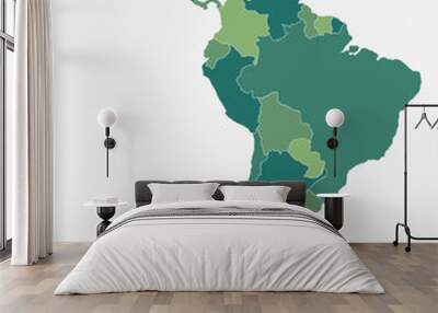 Latin/South America Map - High detailed isolated vector illustration Wall mural