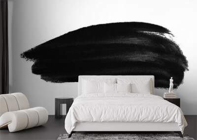 A smear of black paint on a blank background Wall mural