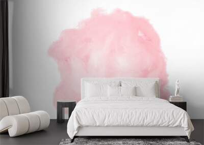 Pink absorbent cotton on a sheer background. Wall mural