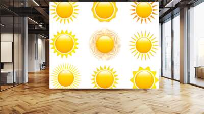 Set of sun images Wall mural