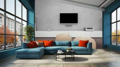 modern living room with tv Wall mural