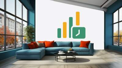 Develop concept 2 colored icon. Isolated orange and green Develop vector symbol design. Can be used for web and mobile UI/UX Wall mural