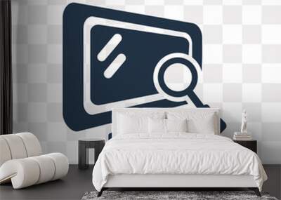 Search vector icon isolated on transparent background, Search  transparency concept can be used web and mobile Wall mural