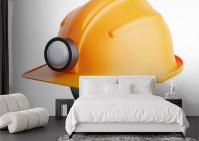 industrial construction helmet head safety uniform 3d icon illustration render design Wall mural