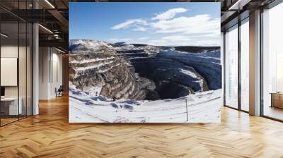 in the far cold north of the quarry for the extraction of minerals and minerals Wall mural